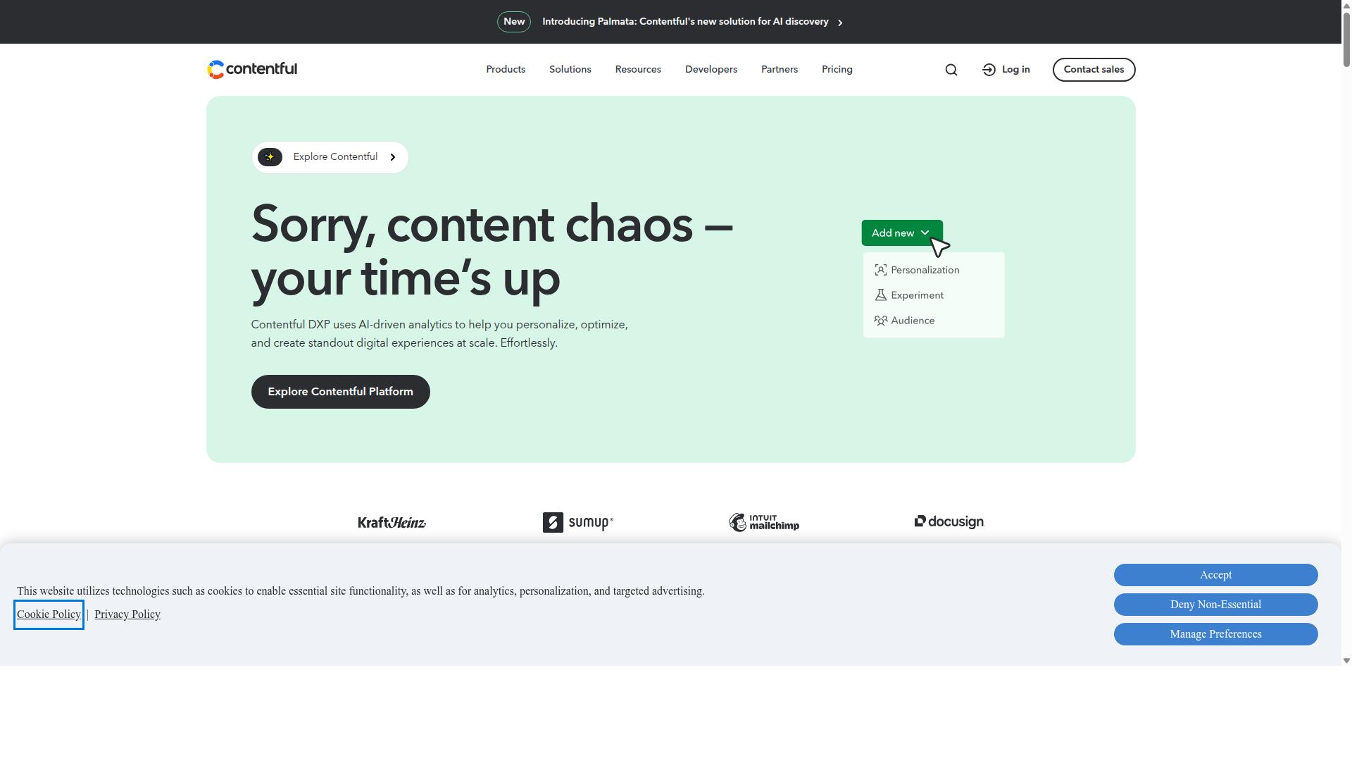 Contentful website