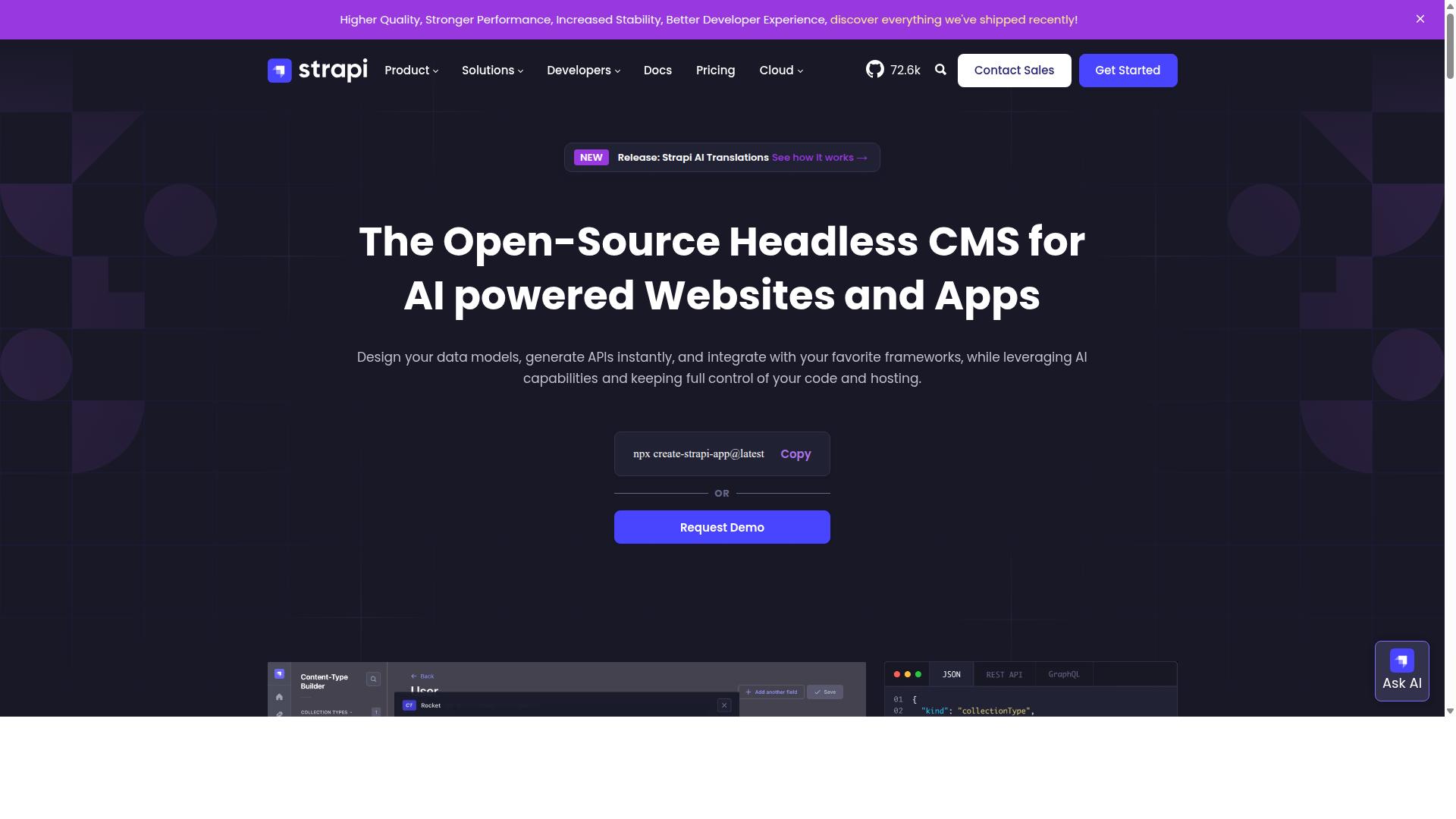 Strapi website